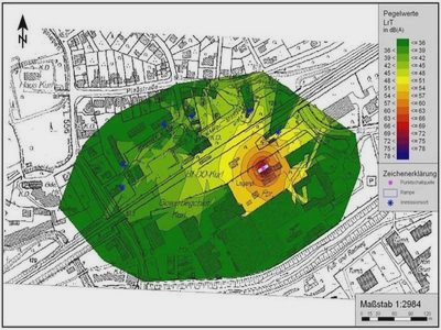 Noise emission map