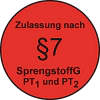 Zulassung nach §7 SprengstoffG